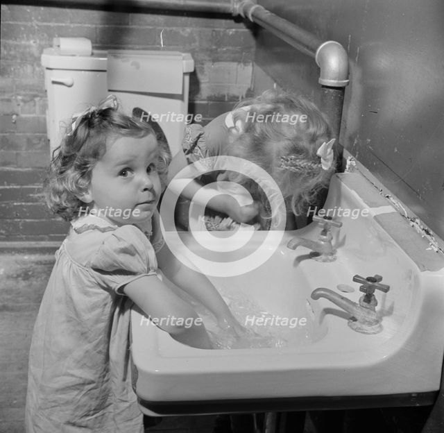 A child care center opened September 15, 1942 for thirty children, New Britain, Connecticut, 1943. Creator: Gordon Parks.