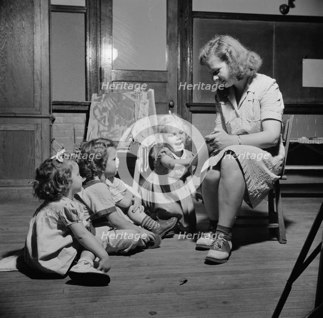 A child care center opened September 15, 1942 for thirty children, New Britain, Connecticut, 1943. Creator: Gordon Parks.