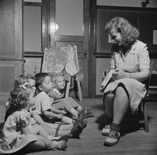 A child care center opened September 15, 1942 for thirty children, New Britain, Connecticut, 1943. Creator: Gordon Parks