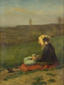 A child in a field 1871. Artist: Pierre Edouard Frere