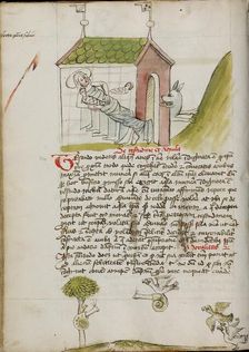 A Child in a House and a Woman with a Child: An Eagle with a Snail ..., third quarter of 15th cent. Creator: Unknown