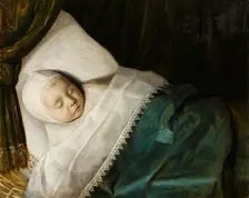 A Child of the Honigh Family on its Deathbed. Creator: Anon