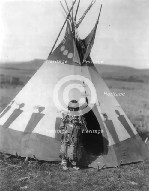 A child's lodge, c1910. Creator: Edward Sheriff Curtis.