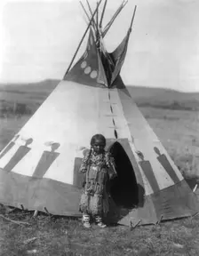 A child's lodge, c1910. Creator: Edward Sheriff Curtis