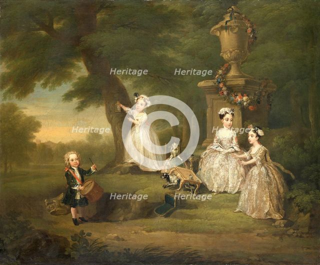 'A children's tea party', 1730. Creator: William Hogarth.