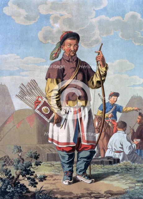 'A Chinese Officer', 19th century. Artist: E Karnejeff