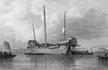 A Chinese Junk. - Canton River 1835. Creator: Samuel Prout