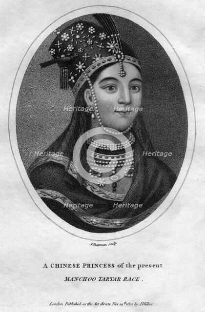 'A Chinese Princess of the Manchoo Tartar Race', 1801.Artist: J Chapman