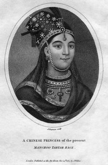 A Chinese Princess of the Manchoo Tartar Race 1801.Artist: J Chapman