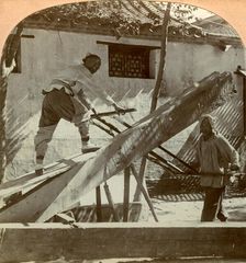 A Chinese saw mill, Peking, China, 1900. Artist: Keystone View Company