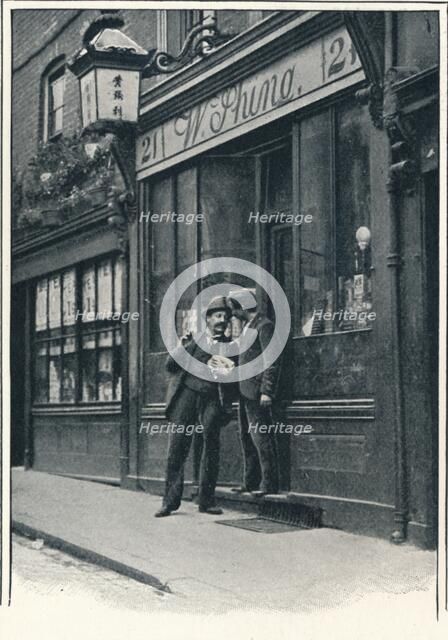 A Chinese shop, Limehouse, London, c1900 (1901). Artist: Unknown.