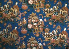 A Chinese Tea Party (Furnishing Fabric), Manchester, c. 1854. Creator: Daniel Lee & Co