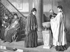 'A Christening in the Chapel of the Foundling Hospital 1891. Creator: Robert Barnes