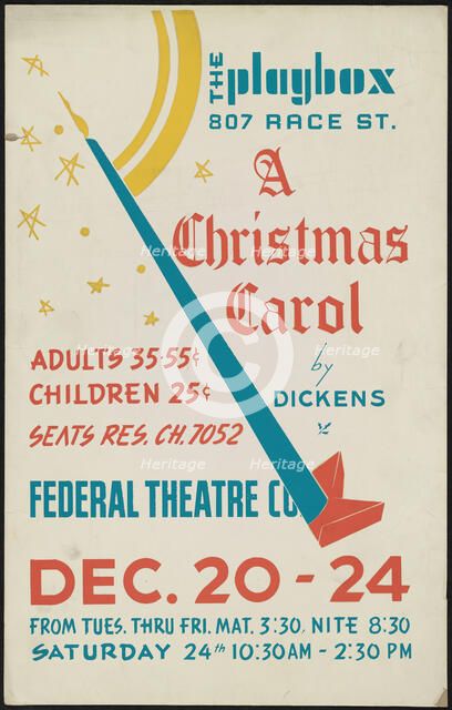 A Christmas Carol, Cincinnati, 1938. Creator: Unknown.