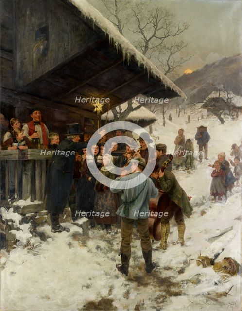 A Christmas Carol in Lucerne, 1887. Creator: Hans Bachmann.