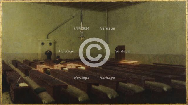 A Christmas at the Pio Albergo Trivulzio, 1909. Creator: Morbelli, Angelo (1853-1919).