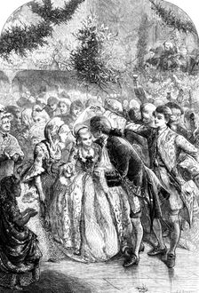 A Christmas Dance a Long Time Ago, drawn by C. J. Staniland, 1871. Creator: Unknown
