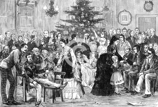 A Christmas-tree at the Middlesex Hospital, 1874. Creator: Unknown.