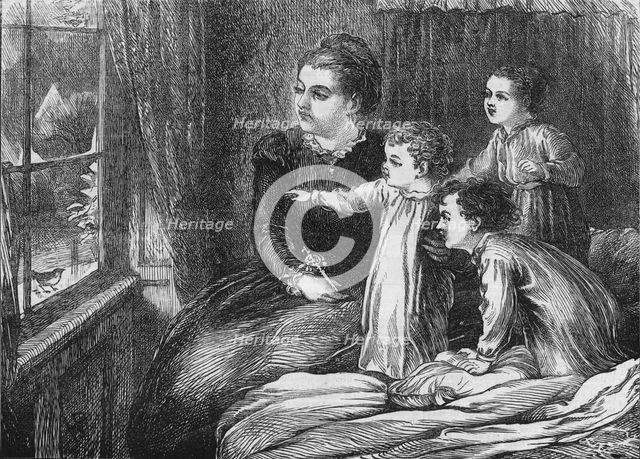 A Christmas Visitor, 1870. Artist: Horace William Petherick.