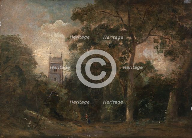 A Church in the Trees, ca. 1800. Creator: John Constable.