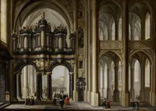 A Church Interior, 1642. Creator: Dirck van Delen