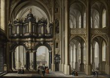 A Church Interior, 1642. Creator: Dirck van Delen