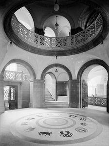A circular landing in India House, Aldwych, Westminster, London. Artist: Herbert Felton