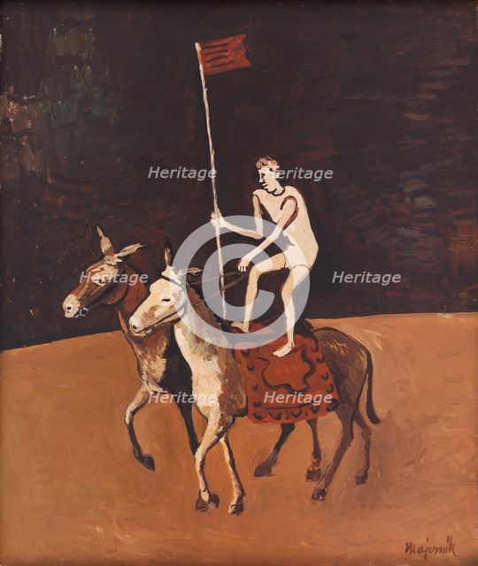 A Circus Performer on Horses, before 1940. Creator: Cyprian Majernik.