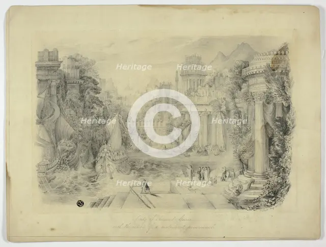 A City of Ancient Greece with the return of a victorious armament, 1863.  Creator: C. Scott.