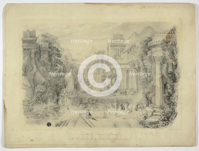 A City of Ancient Greece with the return of a victorious armament, 1863.  Creator: C. Scott.