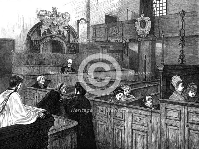 A City church congregation, 1872. Creator: Joseph Swain.