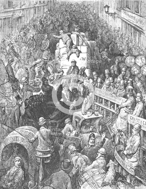 'A City Thoroughfare', 1872.  Creator: Gustave Doré.