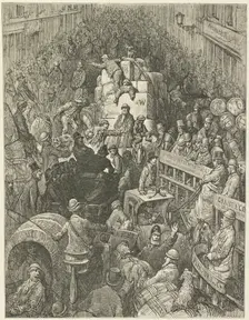 A City Thoroughfare, 1872. Creator: Desire Mathieu Quesnel