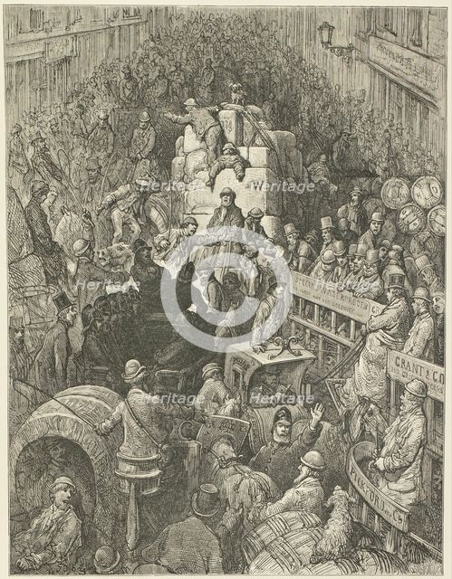 A City Thoroughfare, 1872.  Creator: Desire Mathieu Quesnel.