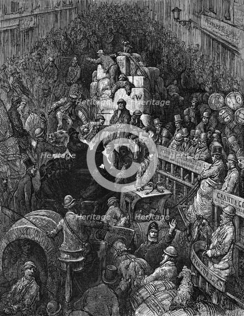 'A City Thoroughfare', London, 1872. Artist: Unknown