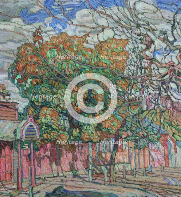 A City View. Autumn, 1914. Creator: Manievich (Manevich), Abraham (Abram) (1883-1942).
