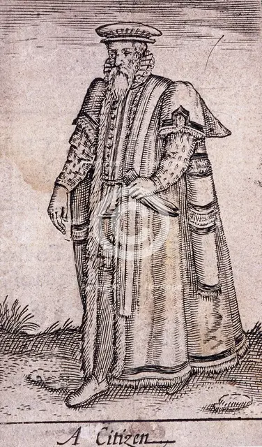A citizen of London in civic costume, c1600. Artist: Anon