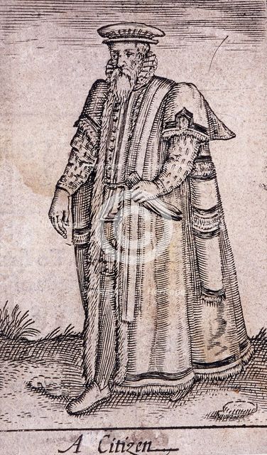 A citizen of London in civic costume, c1600. Artist: Anon