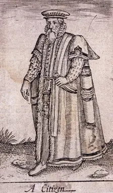 A citizen of London in civic costume, c1600. Artist: Anon