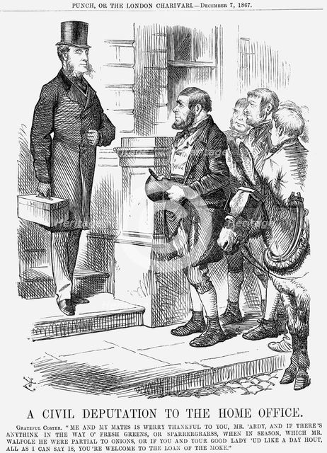 'A Civil Deputation to the Home Office', 1867. Creator: John Tenniel.