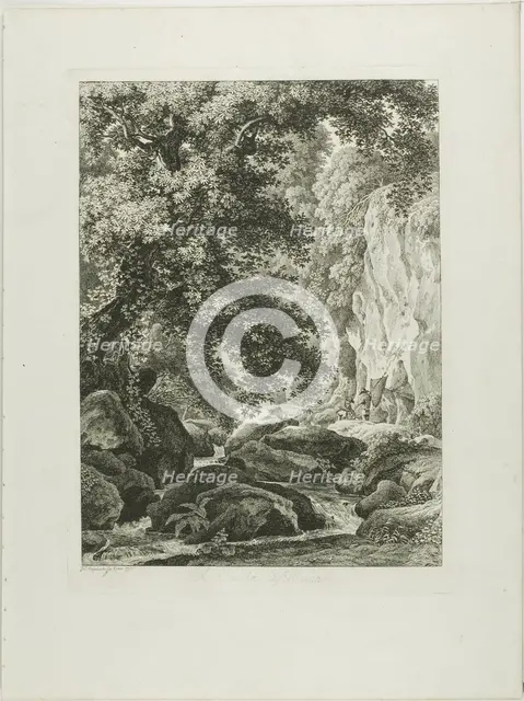 A Civita Castellana, from Malerisch Radierte Prospekte aus Italien, 1793. Creator: Johann Christian Reinhart.