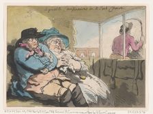 A Comfortable Nap in a Post Chaise, December 29, 1788., December 29, 1788. Creator: Thomas Rowlandson