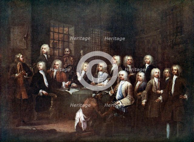 A Committee of the House of Commons at the Fleet Street Prison, London, 1729 (c1905). Artist: Unknown