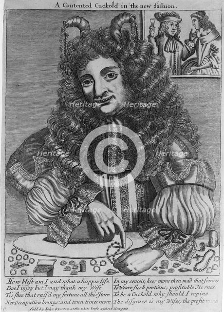 A Contented Cuckhold in the new fashion, c. 1680.