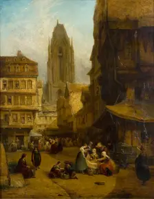 A Continental Market Place 1806-1869. Creator: George Jones
