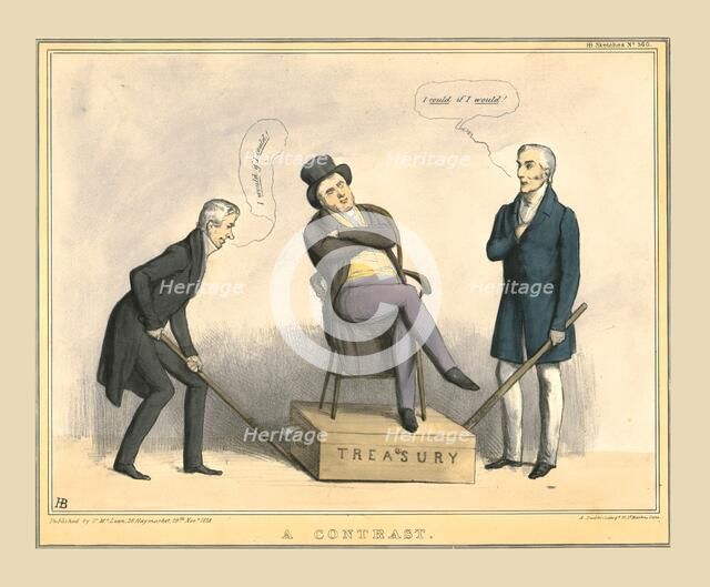 'A Contrast', c1838. Creator: Unknown.