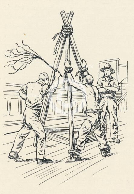 A convict being flogged with a cat-o-nine-tails, (1834), 1984. Artist: Unknown