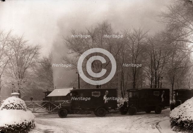 A convoy of Rowntree delivery vans, York, Yorkshire, 1929. Artist: Unknown