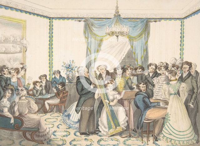 A Concert, 1820-30. Creator: Attributed to Granddaughters of Dr. Samuel Parr.