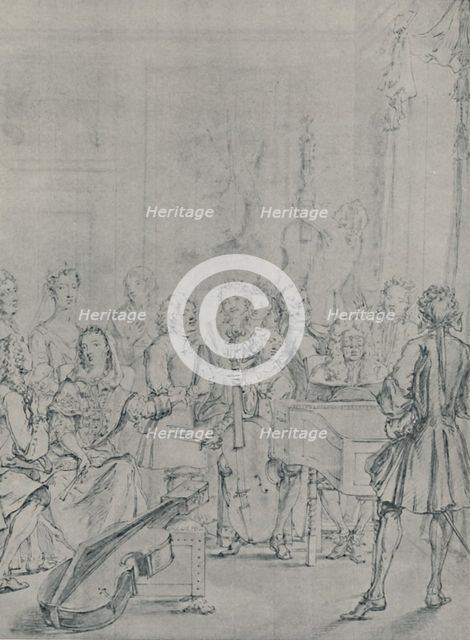 'A Concert in a Nobleman's House', 1736, (1920). Artist: Marcellus Laroon the Younger.